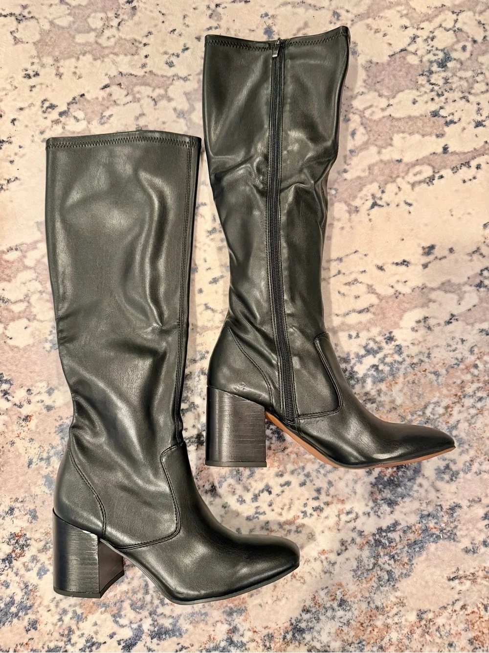Franco Sarto Talfer Black Knee High Boots 10